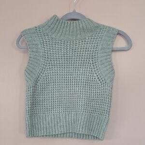 Jessica Simpson Sleeveless Cowl Neck Sweater - Sage
